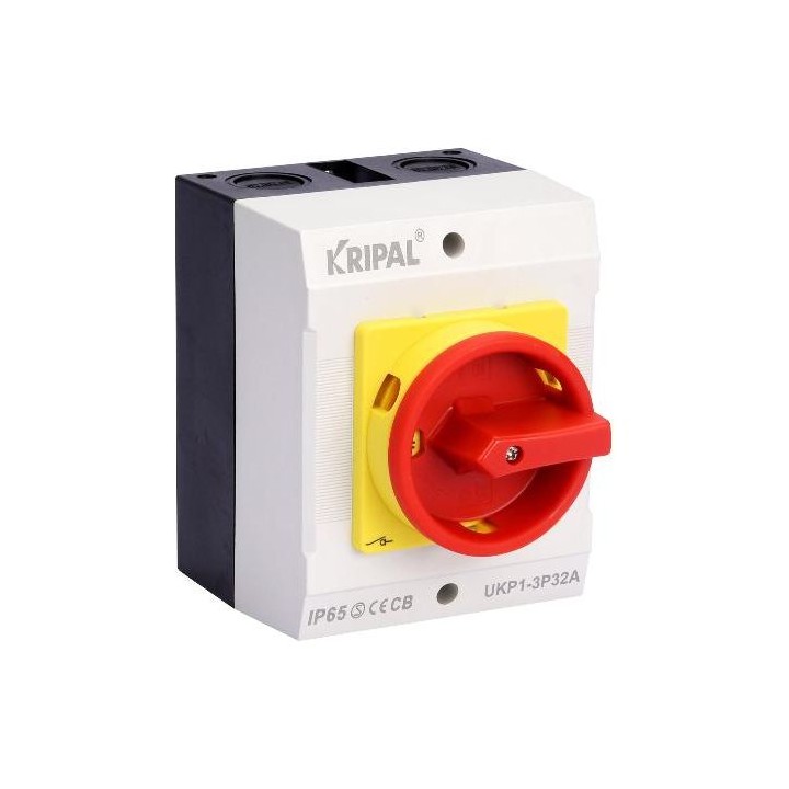 Thorn TH1-332 32A 3P IP65 Enclosed Lockable Isolator Rotary Handle