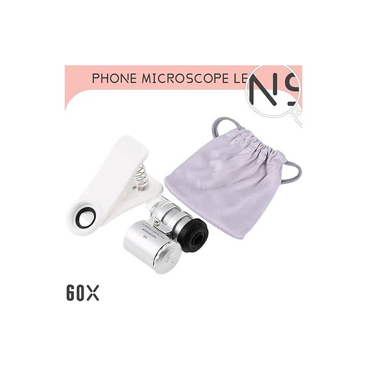 Magnifier Clip Type Cellphone LED 60x