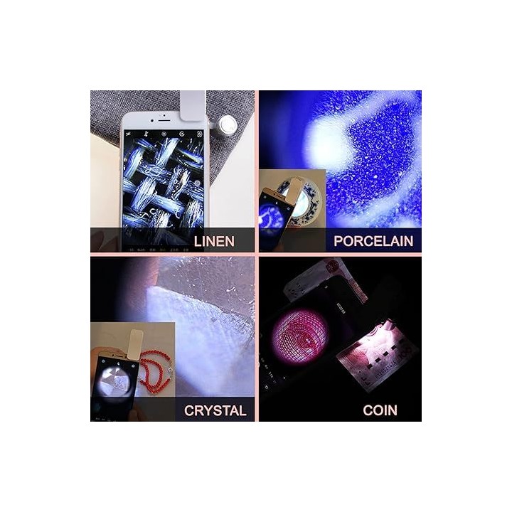 Magnifier Clip Type Cellphone LED 60x