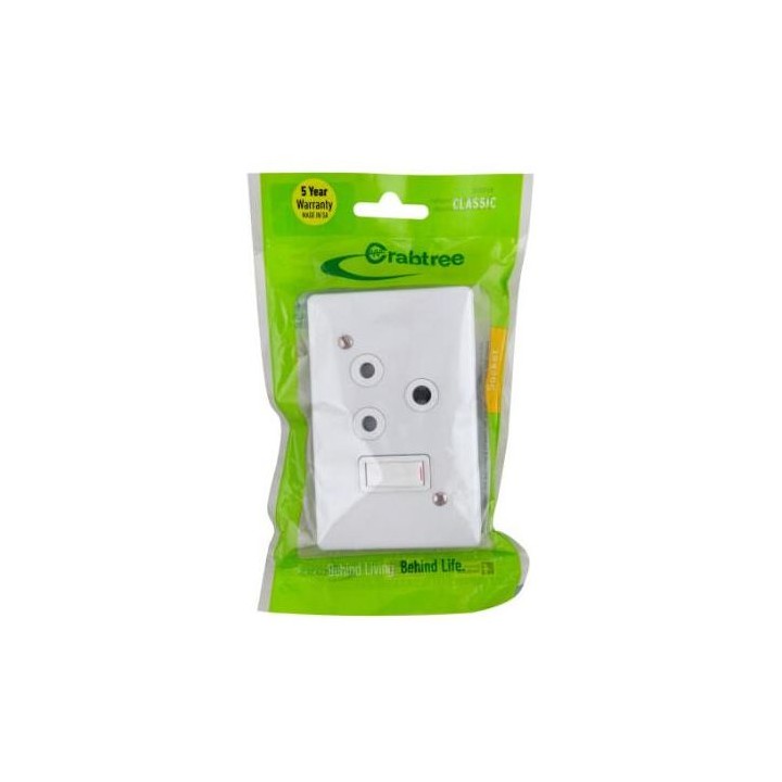 Crabtree ST-SHO10-CRA-012 Single Switch Socket + Cover 2X4 Horizontal Crabtree 18061/101