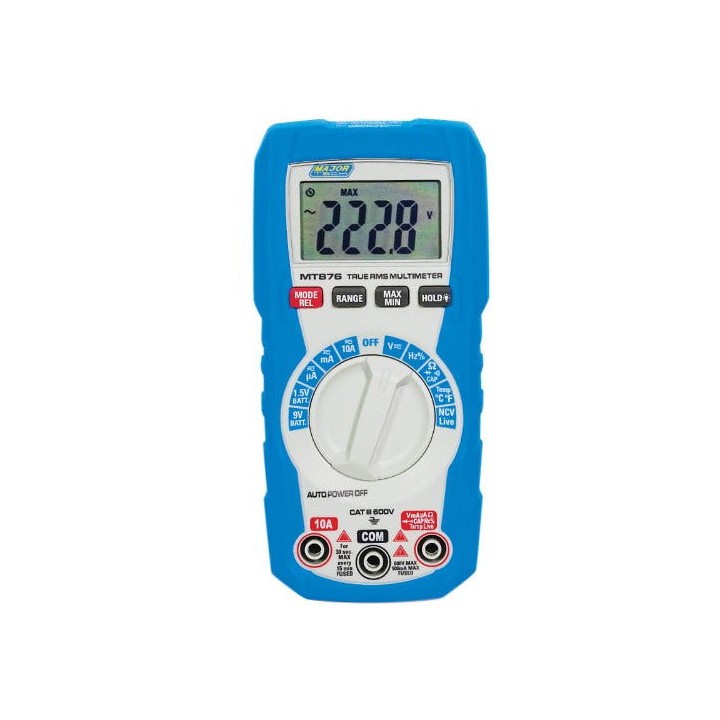 Major Tech MT876 True RMS 600A AC/DC Digital Multimeter C/w Temp
