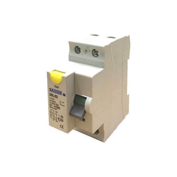 Sassin 3SL52-263 2P 30MA 63A Residual Current Device (RCD) No Overload Protection