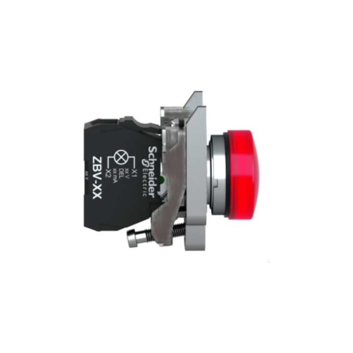 Schneider XB4BVM4 230V Red LED Pilot Light Complete