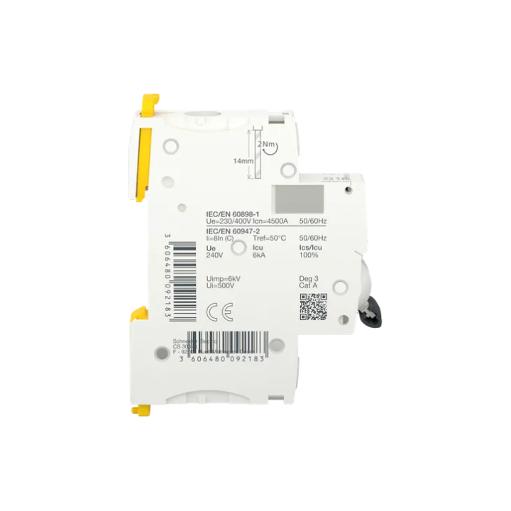 Schneider A9F64120 Acti9 iC60A 1P 20A 6KA C Curve Breaker