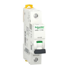 Schneider A9F64116 Acti9 iC60A 1P 16A 6KA C Curve Breaker