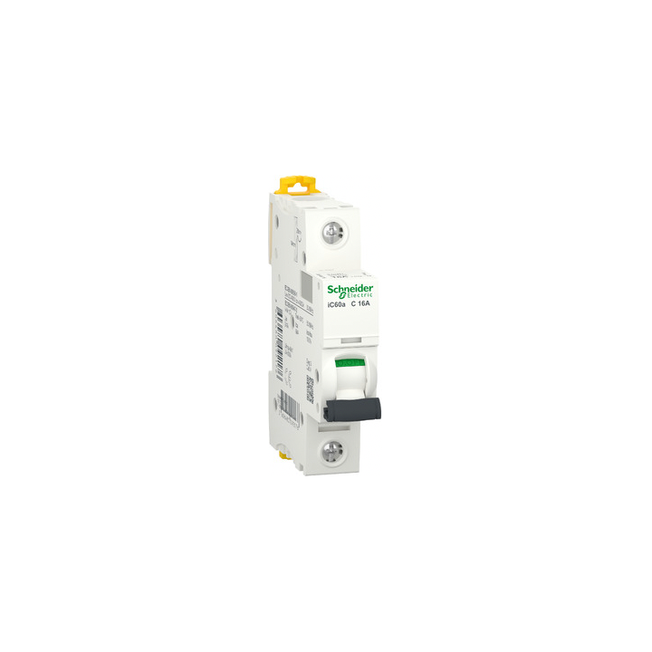 Schneider A9F64116 Acti9 iC60A 1P 16A 6KA C Curve Breaker