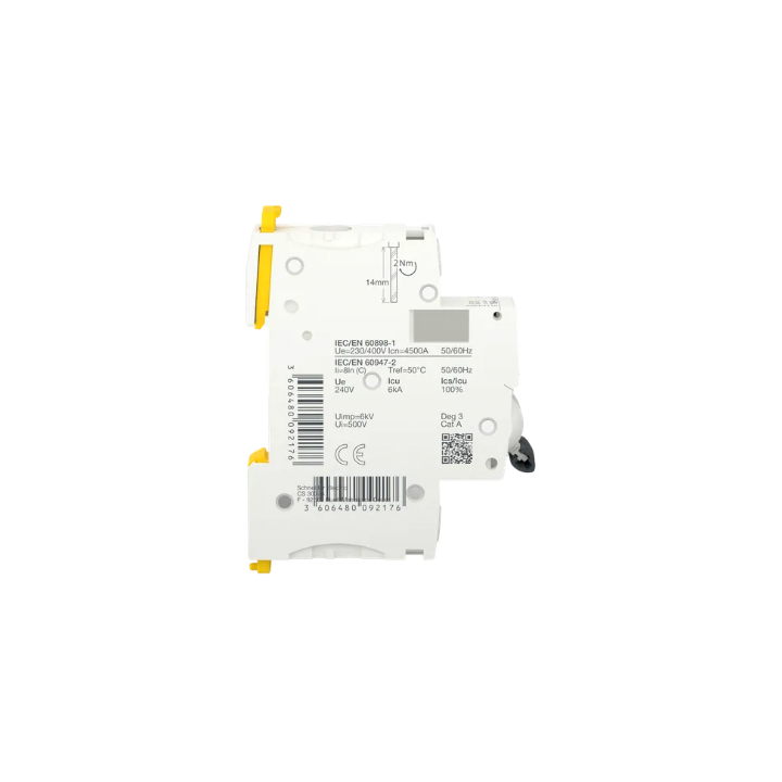 Schneider A9F64116 Acti9 iC60A 1P 16A 6KA C Curve Breaker
