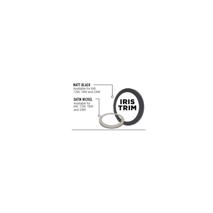 Pioled ST-HF01-PIO-001 6W LED Round IRIS 2 IN 1 Ceiling Light Magnetic Trims - Matt Black