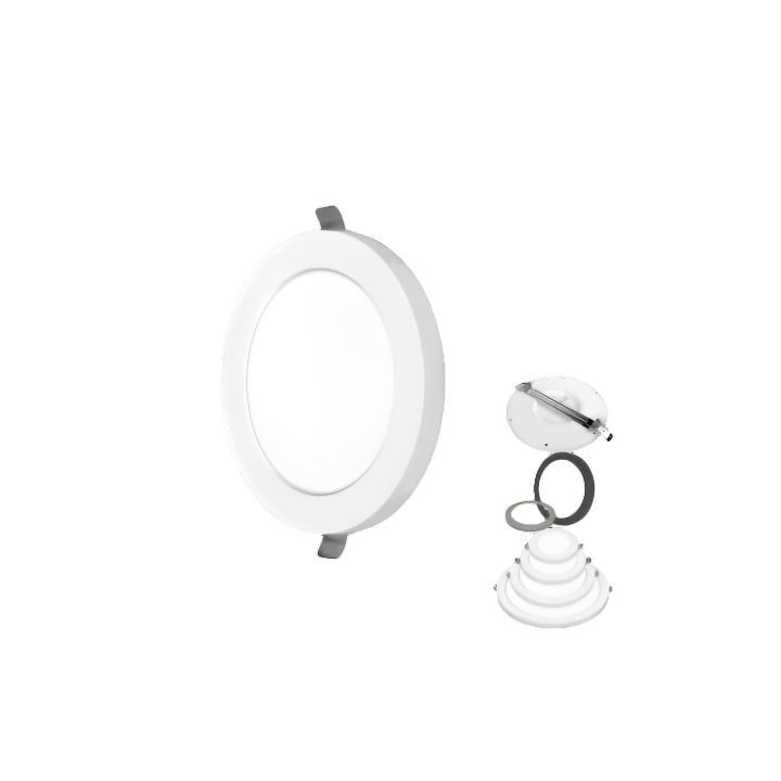 Pioled ST-HF01-PIO-003 12W LED Round IRIS 2 IN 1 Ceiling Light Magnetic Trims - Matt Black