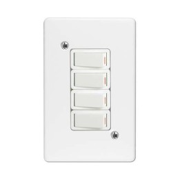 Crabtree ST-SHO10-CRA-004 4Lever 1Way Switch + Cover 2x4 Crabtree 18013/101