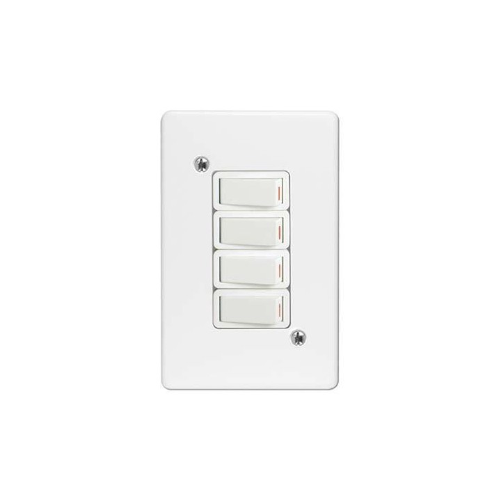 Crabtree ST-SHO10-CRA-004 4Lever 1Way Switch + Cover 2x4 Crabtree 18013/101