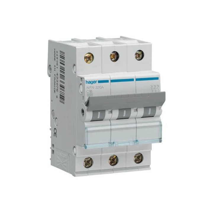 Hager NGN350 50A 3P 10kA D Curve Curve Circuit Breaker