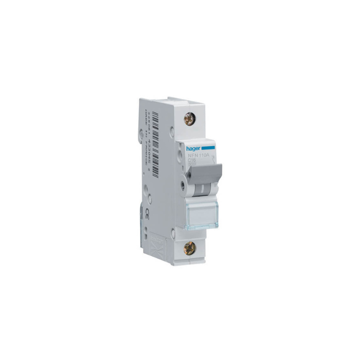 Hager NGN120 20A 1P 10KA D Curve Circuit Breaker
