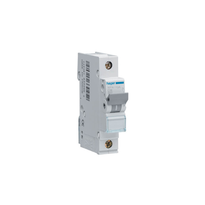 Hager NGN110 10A 1P 10KA D Curve Circuit Breaker