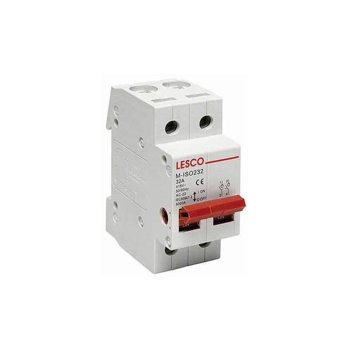 Lesco SU-GB07-LES-002 32A DP Din Isolator Lesco