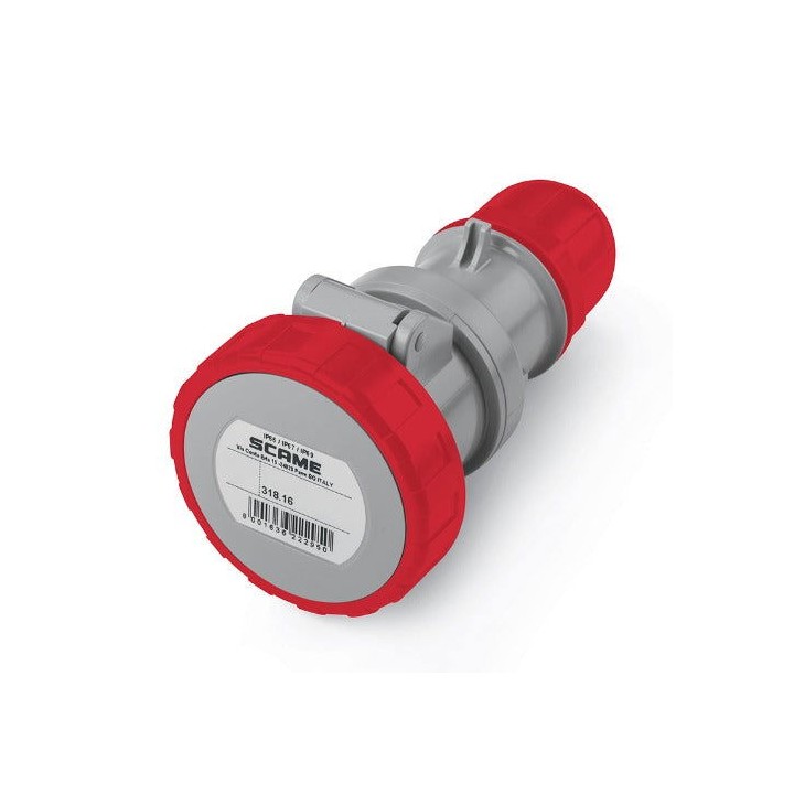 Scame SU-CH05-ELC-001 318.1646 16A 4P CEE 380V Inline Female Coupler