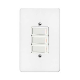 Crabtree ST-SHO10-CRA-003 3Lever 1Way Switch + Cover 2x4 Crabtree 18012/101