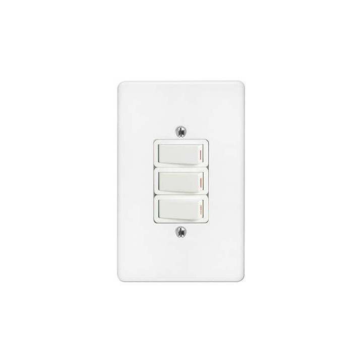 Crabtree ST-SHO10-CRA-003 3Lever 1Way Switch + Cover 2x4 Crabtree 18012/101