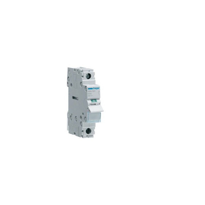 Hager SBN163 1Pole 63A Modular Isolator