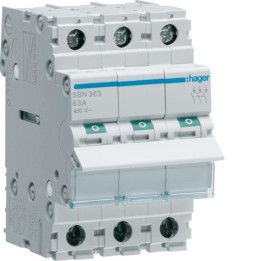 Hager SBN390 3Pole 100A Modular Isolator