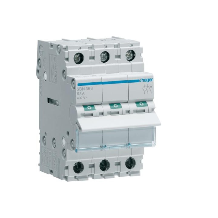 Hager SBN390 3Pole 100A Modular Isolator