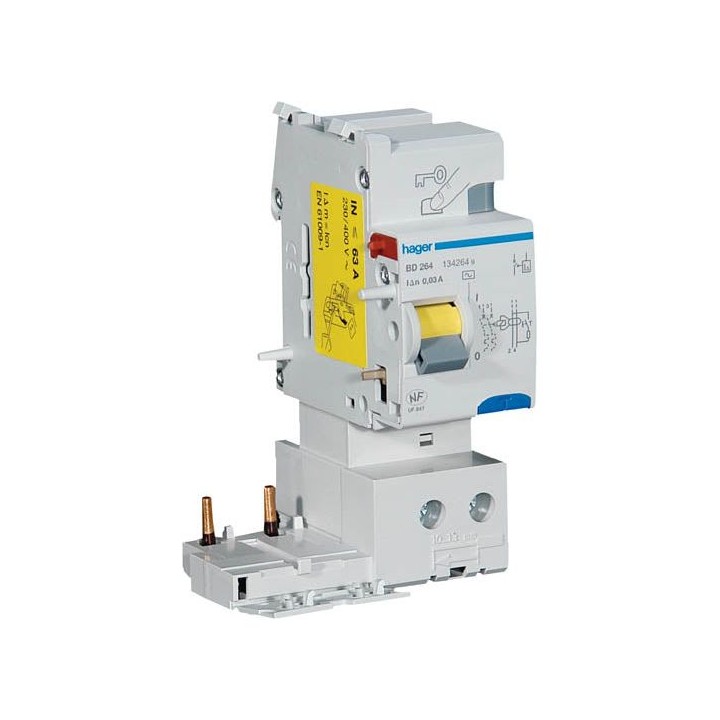 Hager BF264 63A 2P 300MA Add-On Earth Leakage Device