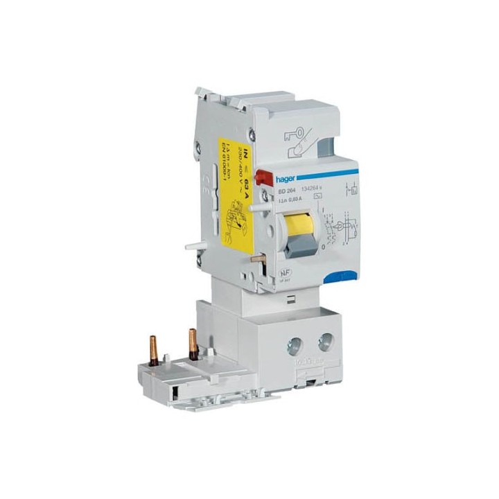 Hager BD264 63A 2P 30MA Add-On Earth Leakage Device
