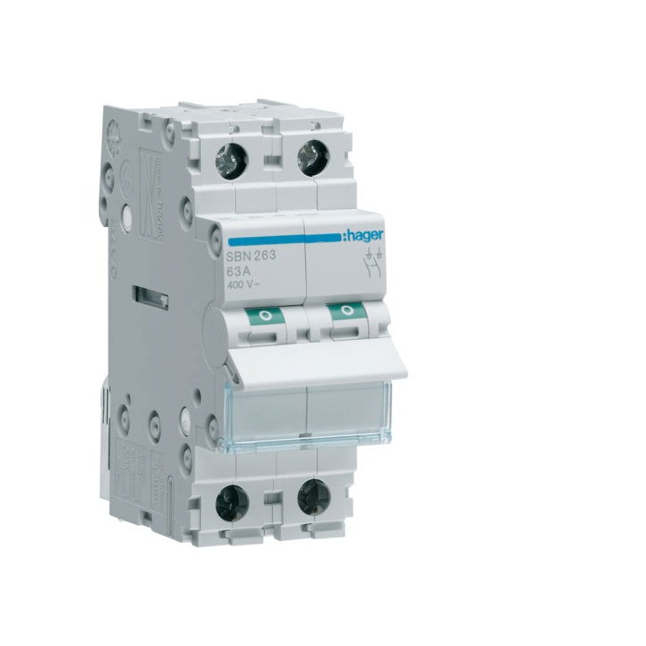 Hager SBN299 2Pole 125A Modular Isolator