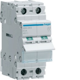 Hager SBN263 2Pole 63A Modular Isolator