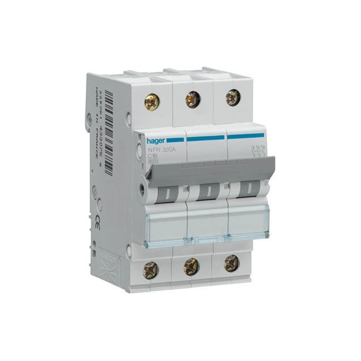 Hager NF320 3P 20A 10KA C Curve Circuit Breaker
