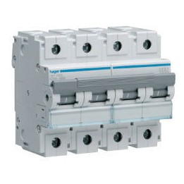 Hager HMD480 4P 80A 15KA D Curve Circuit Breaker