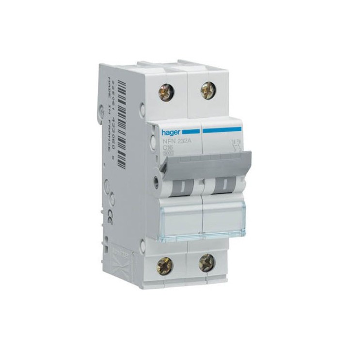 Hager HLF290S 2P 100A 10KA C Curve Circuit Breaker